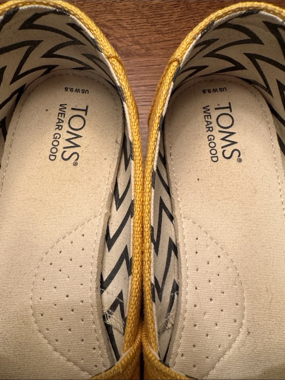 TOMS Women's Alpargata Slip-On Canvas Loafers in Mustard Yellow - 9.5